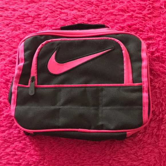 red and black nike lunch box